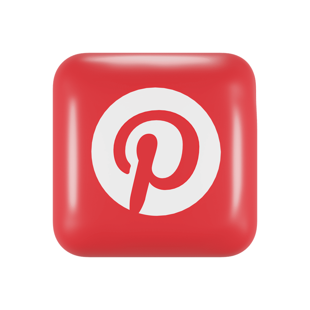 Logo pinterest 3D