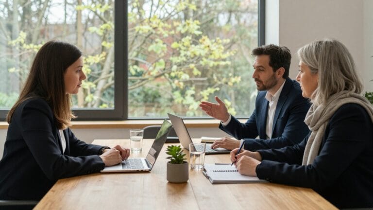 Entretien individuel avec deux responsables pour réunion privée